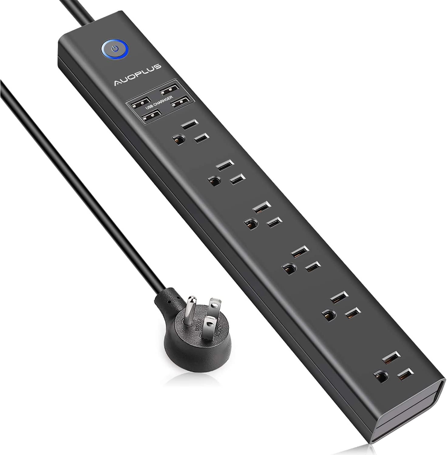 15 Ft Surge Protector Power Strip with USB Ports - AUOPLUS