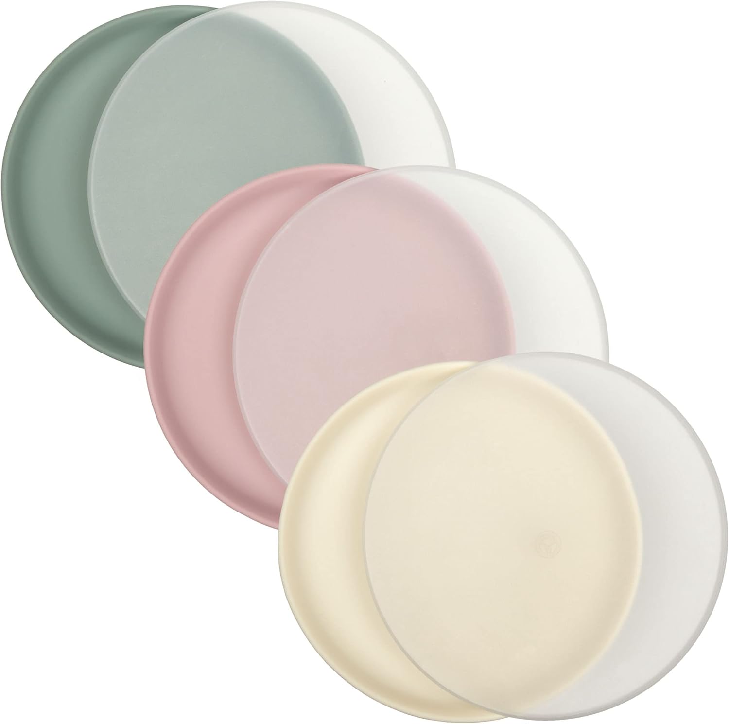 WeeSprout 3 Pack Non-Suction Silicone Plates with Lids - Unbreakable & Safe