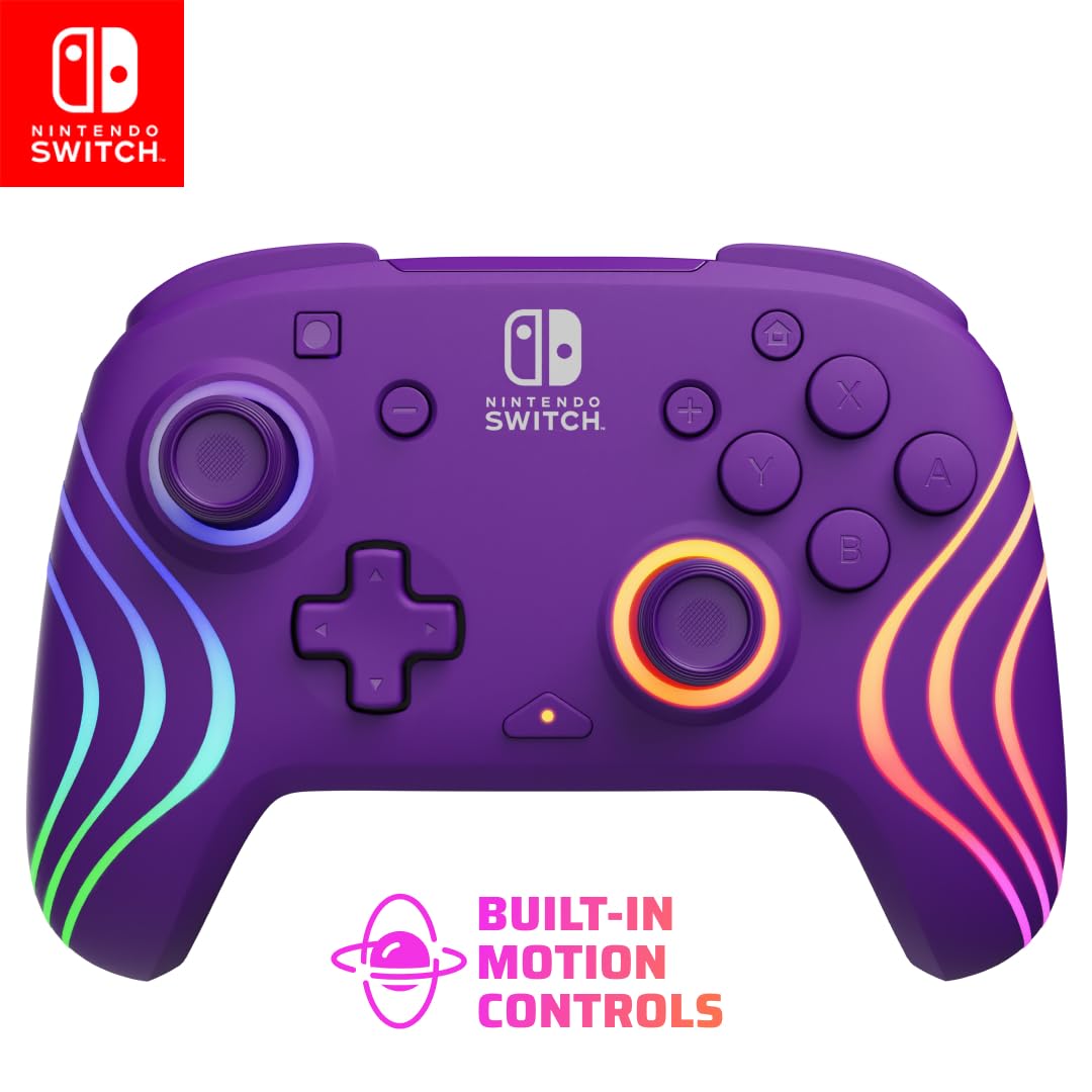 PDP Afterglow Wave Wireless RGB Gaming Controller for Switch