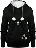 Womens Pet Carrier Hoodie Pouch - Hands-Free Small Dog & Cat Carrier