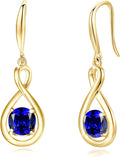 Elegant Gemstone Birthstone Infinity Earrings for Women