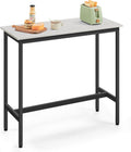 Bar Table Narrow Long Kitchen Dining Table - Compact Rustic Counter