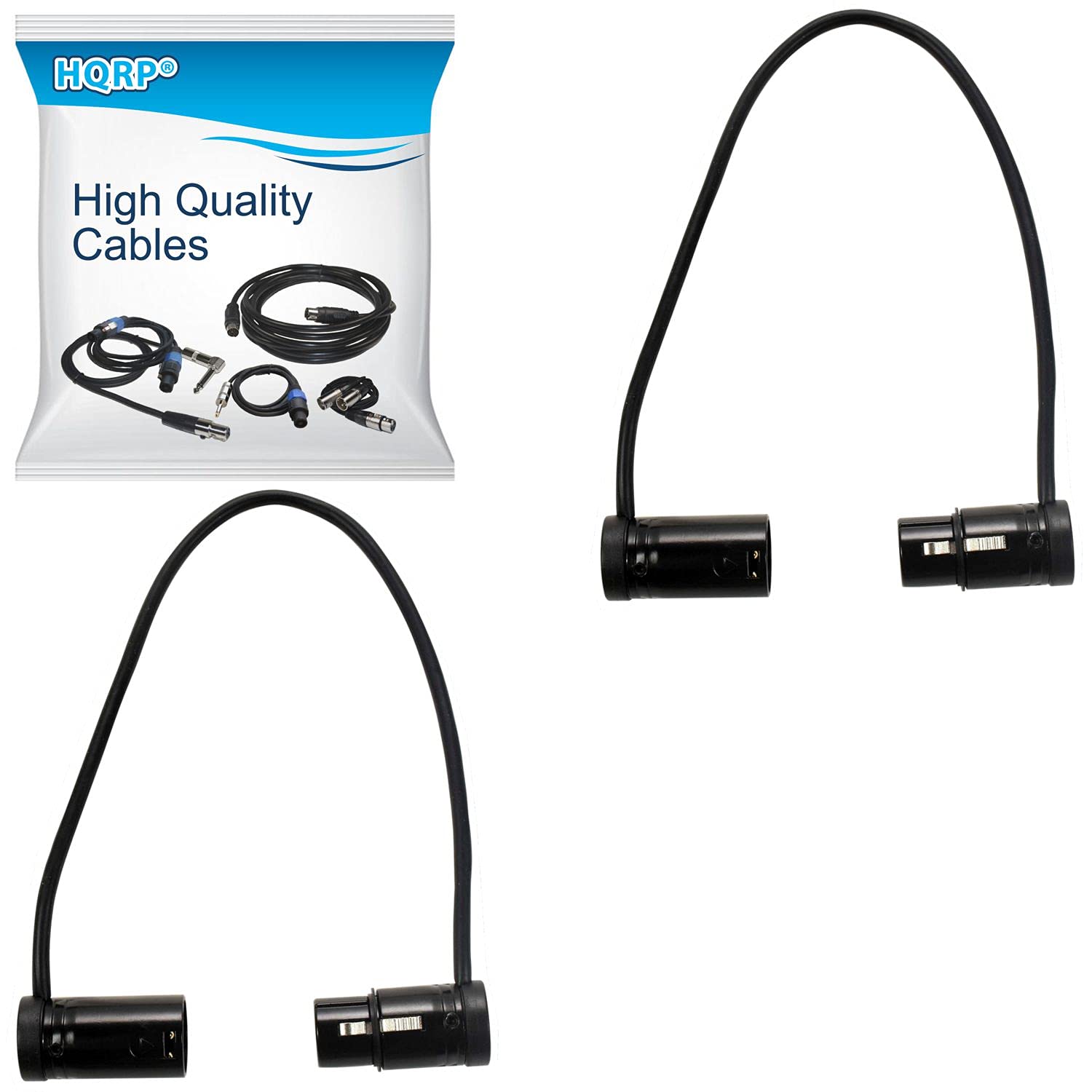 HQRP 2-Pack Adjustable-Angle XLR Cables for Sound Devices