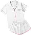 Ekouaer Womens Silk Satin Pajamas for Comfortable Sleepwear