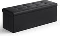 SONGMICS MAZIE Collection 43 Inches Folding Storage Ottoman Bench