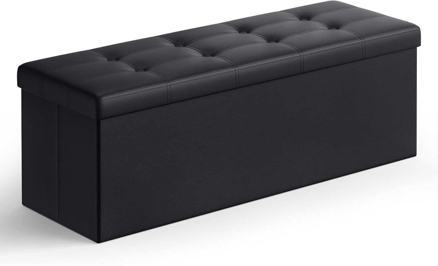 SONGMICS MAZIE Collection 43 Inches Folding Storage Ottoman Bench