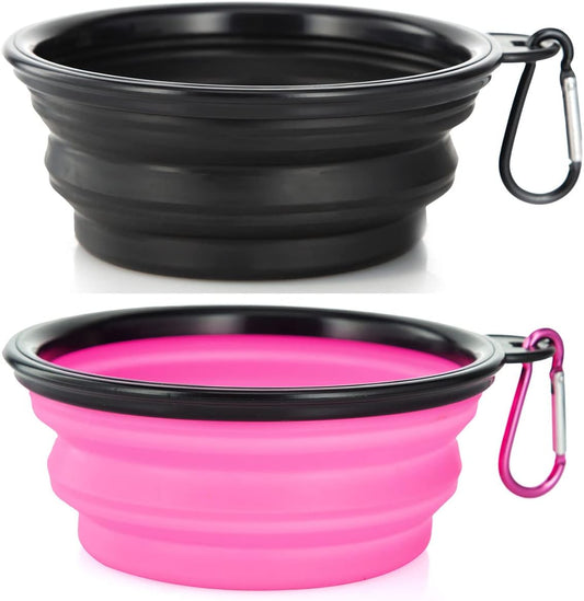 Portable Collapsible Pet Bowls - Stay Hydrated On-the-Go!