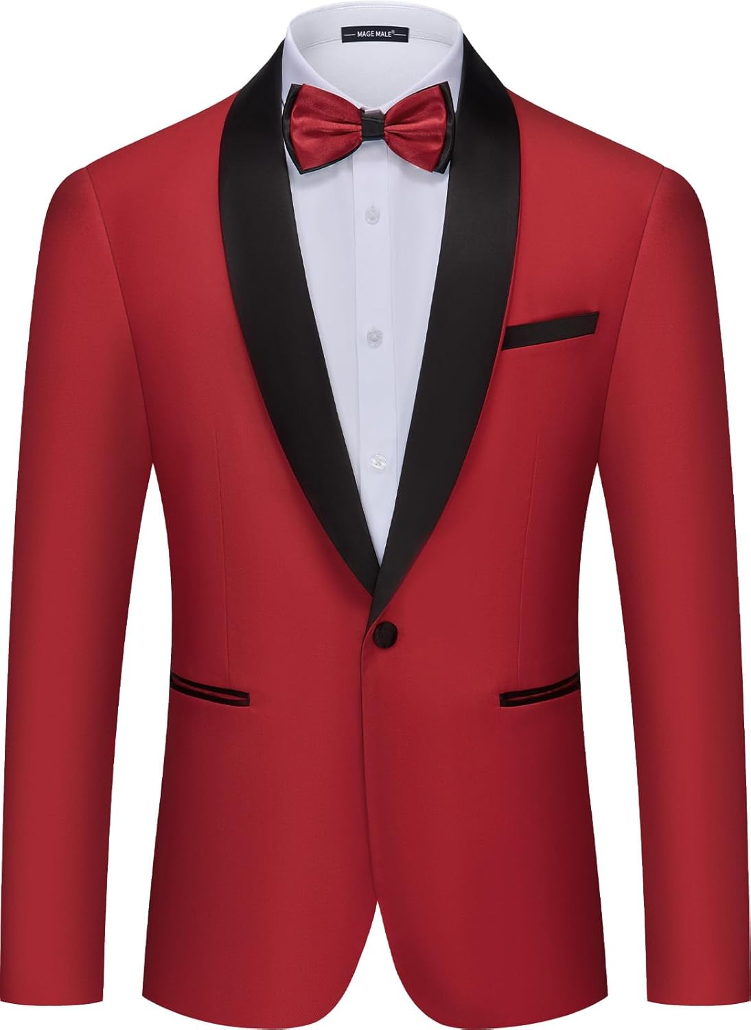MAGE MALE Mens Tuxedo Jacket Slim Fit Blazer for Weddings