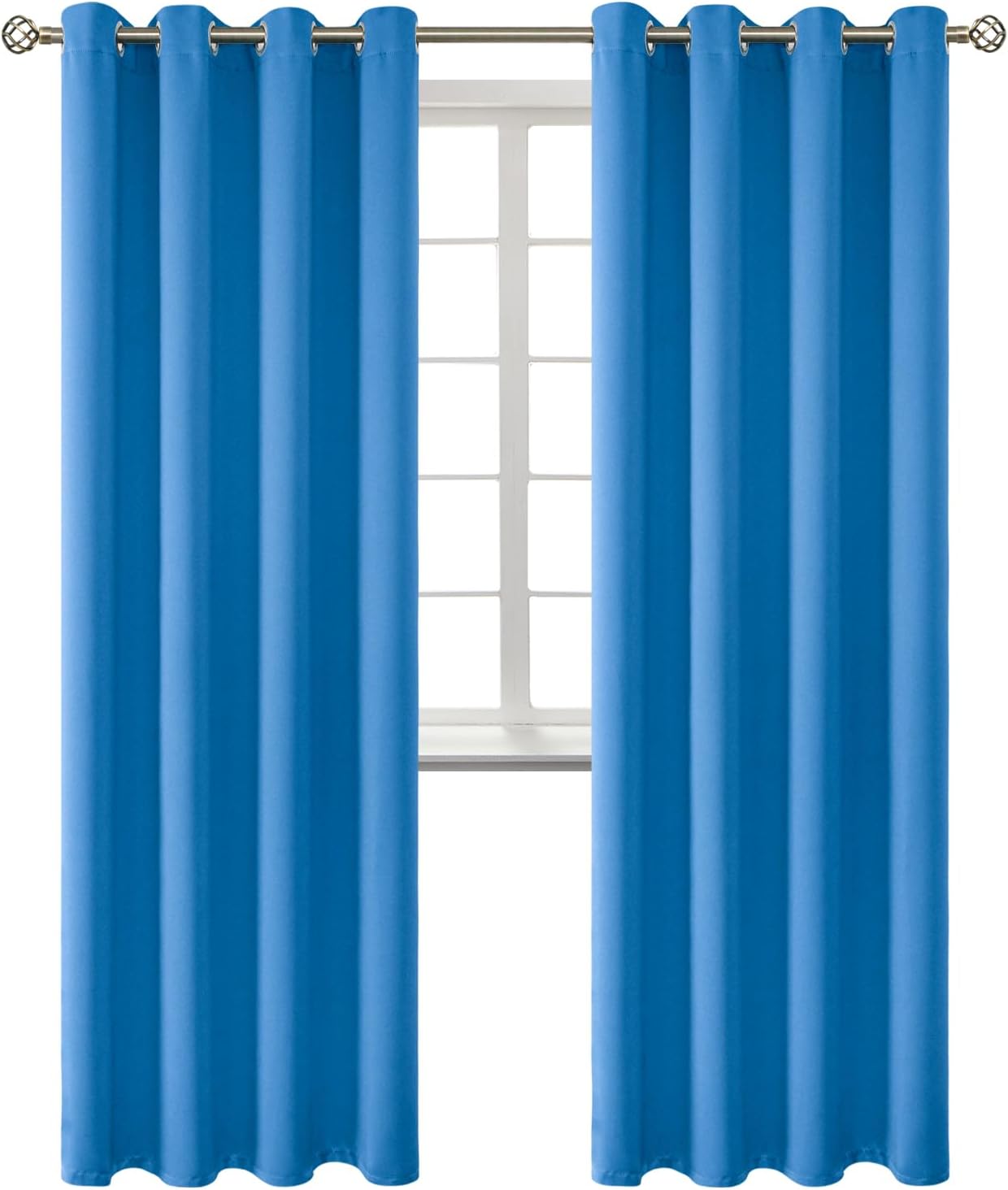 BGment Room Darkening Curtains - Classic Blue Grommet Drapes