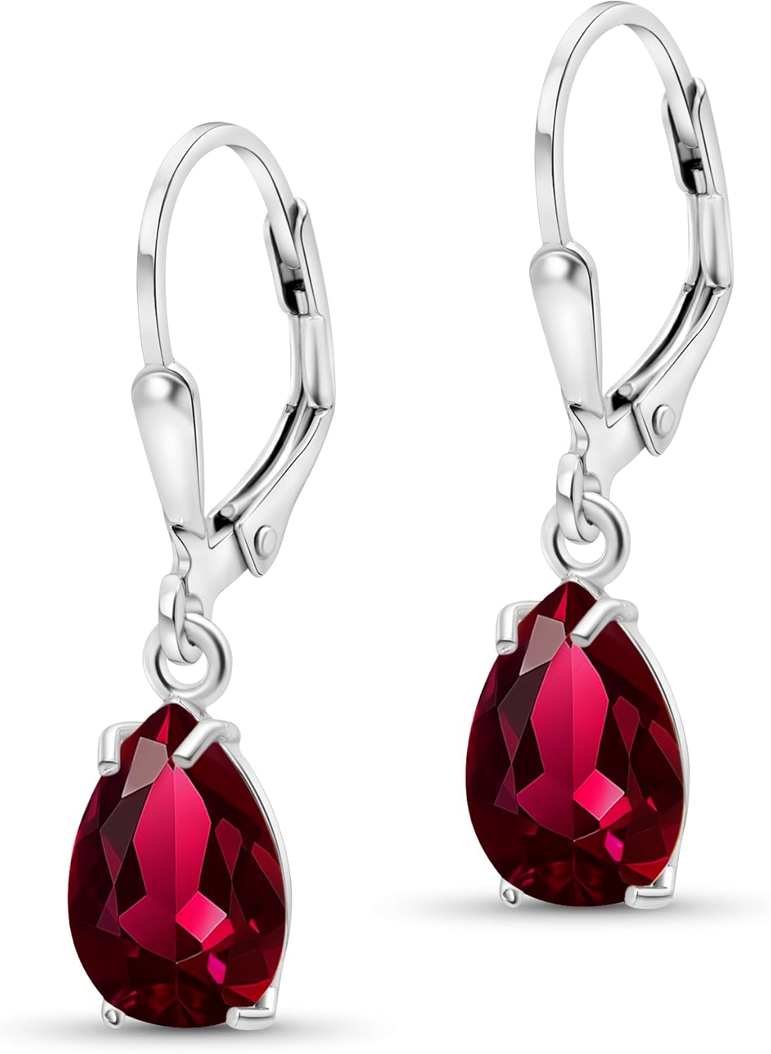 925 Sterling Silver Gemstone Earrings - July Birthstone Style