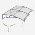 Awning for Door Entrance 32x60 in - Clear Polycarbonate Canopy