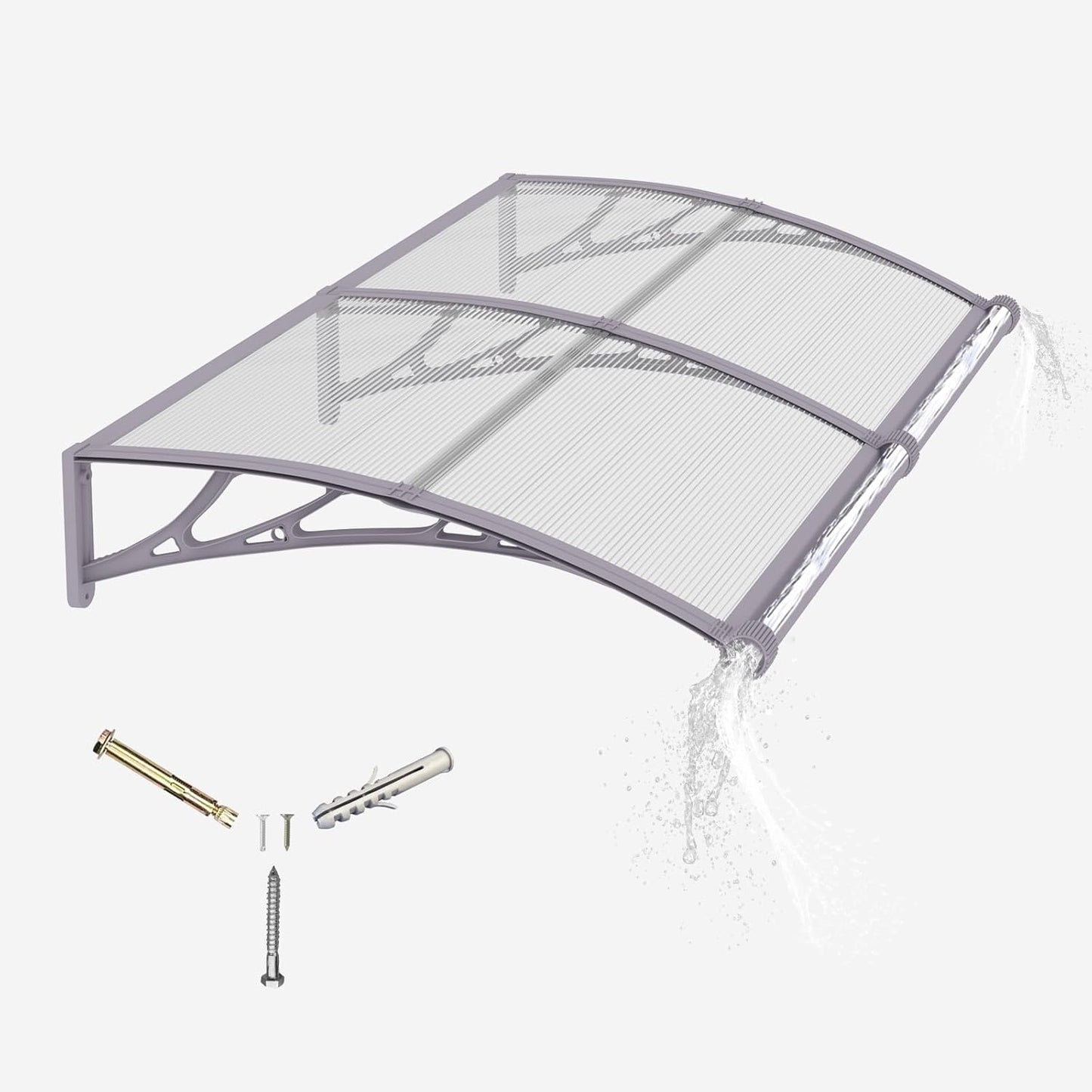 Durable Door Awning for Entrance with Efficient Drainage Design