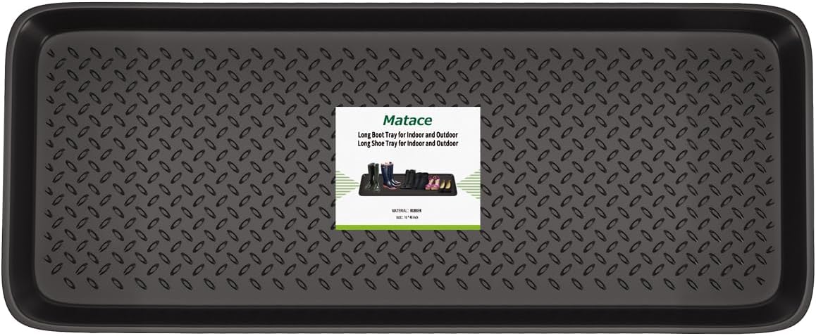 Matace Large Boot Tray for Entryway - Durable Rubber Design