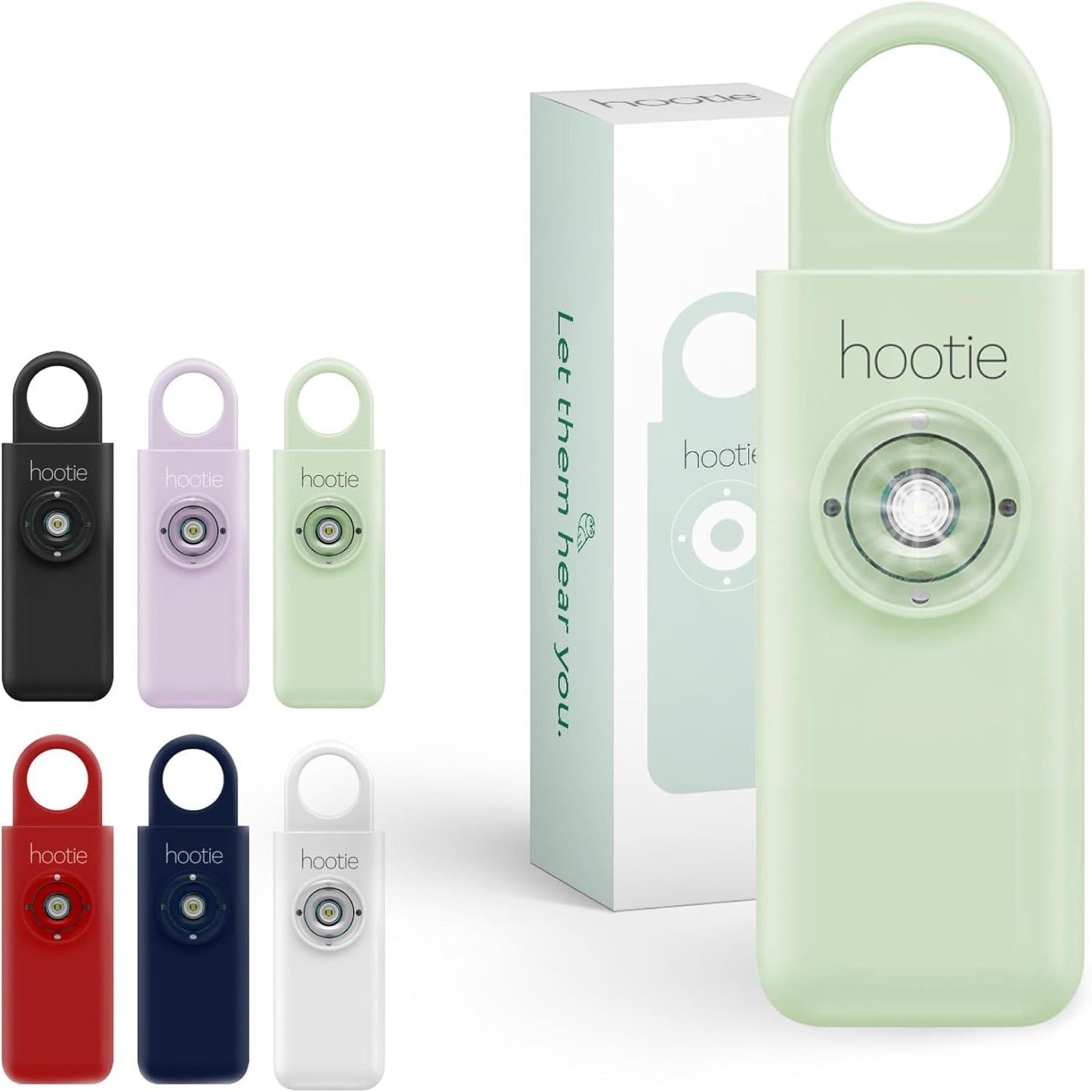 Hootie Personal Safety Alarm for Women, Men, & Kids - Mint