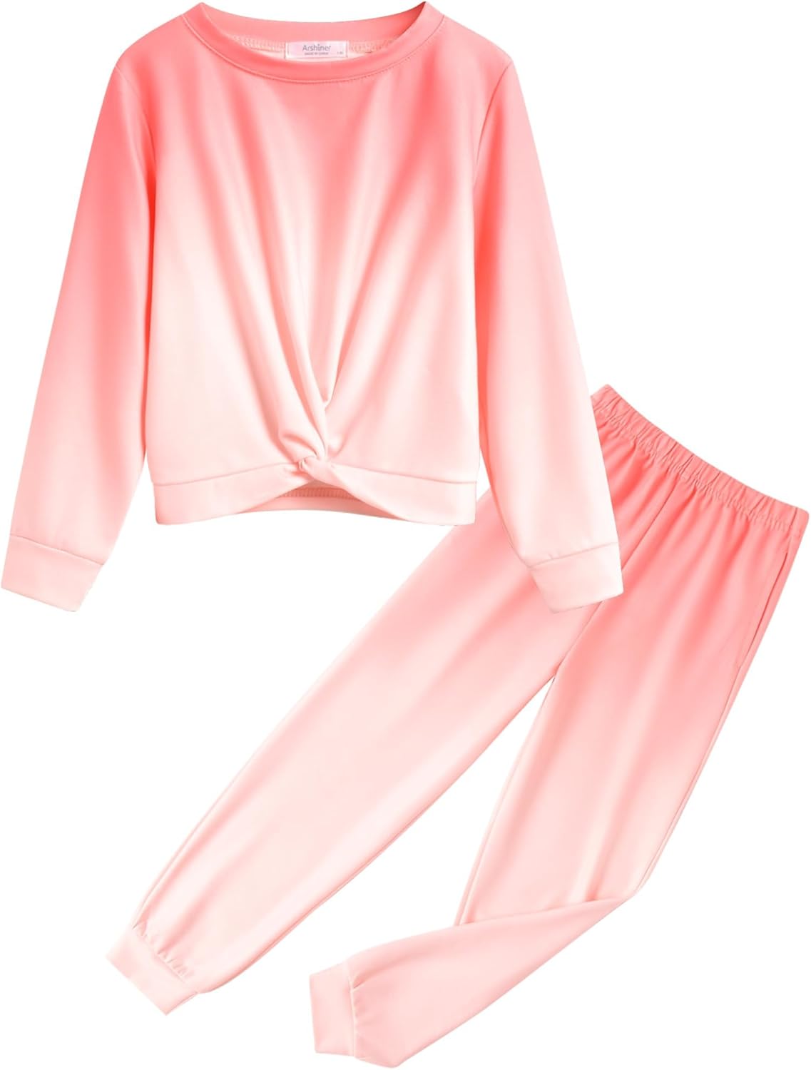 Arshiner Toddler Girl Clothes 2 Piece Twist Front Outfit Set