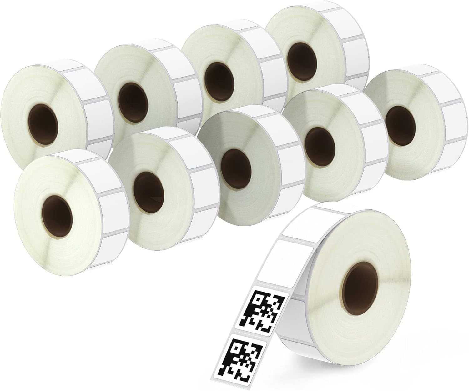 BETCKEY 1 in x 1 in Square QR Code Labels for Zebra Printers