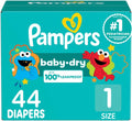Pampers Diapers Baby Dry Size 1 - 44 Count (Infant)