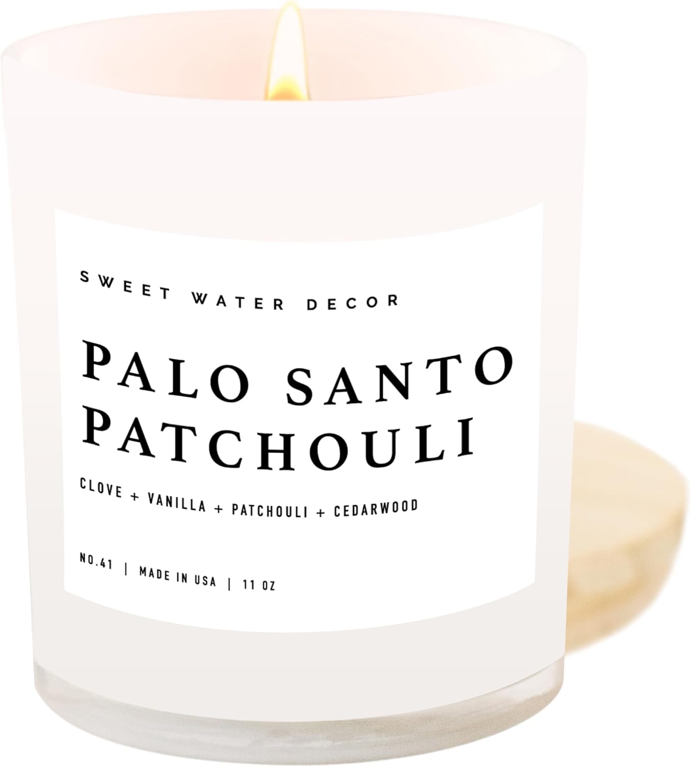 Palo Santo Patchouli Candle - Soy Clove, Vanilla, Cedarwood