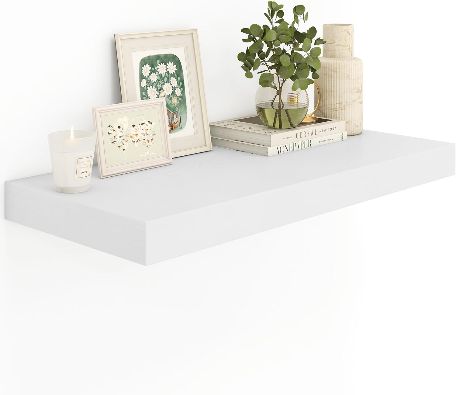 12 Deep White Floating Shelves for Modern Farmhouse Decor