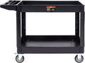 Utility Service Cart 2-Shelf 550LBS Heavy Duty Rolling Cart - Stable