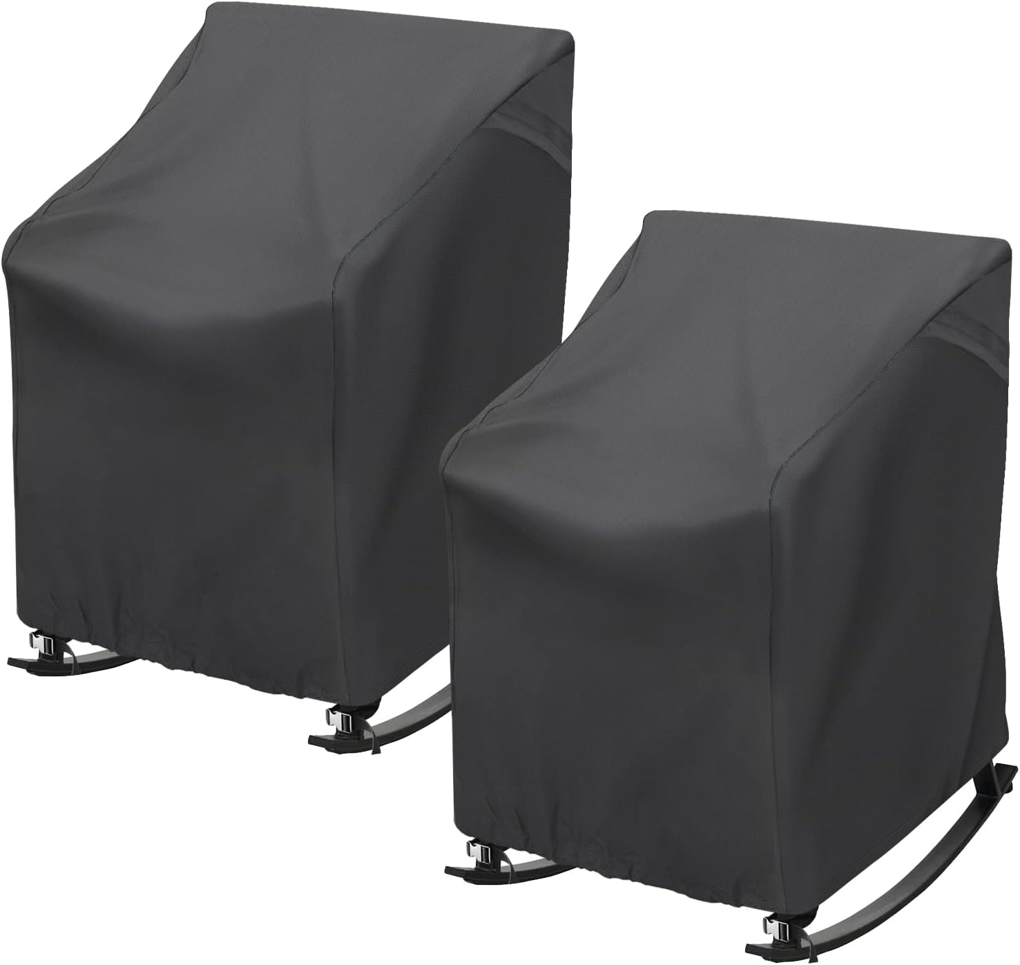 Waterproof Grey Rocking Chair Covers x2 - TORUTA - Protects Your Patio Rockers!