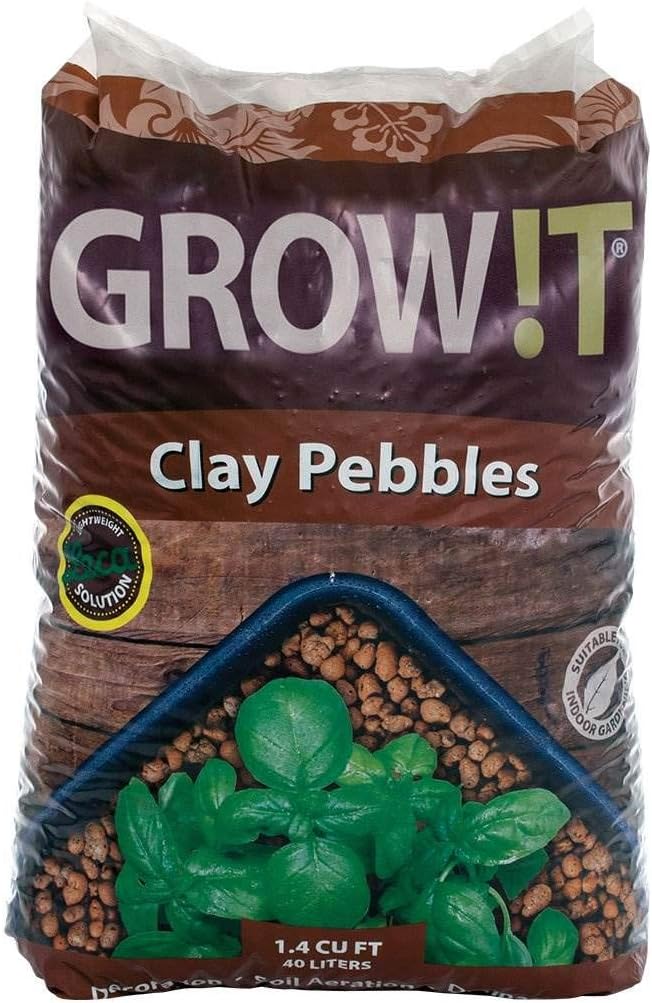 GROW!T GMC40l Clay Pebbles for Hydroponics and Gardening Needs