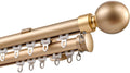 NOIRDA Gold Double Curtain Rails: Heavy Duty & Stylish