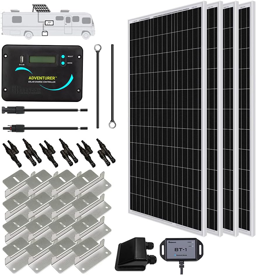 Renogy 400 Watts Monocrystalline Solar RV Kit for Off-Grid Use