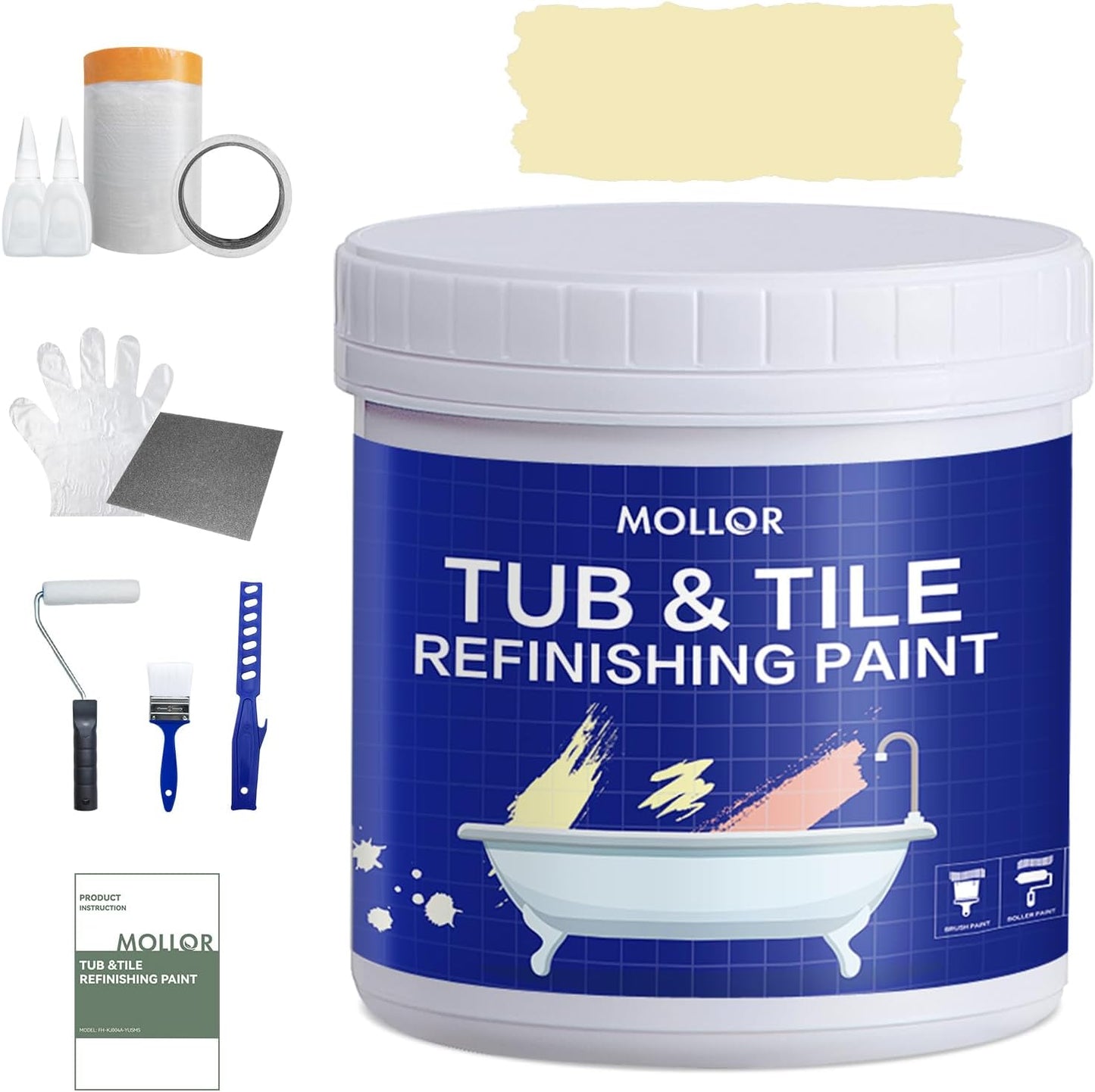Tub and Tile Refinishing Kit for Easy DIY Home Renovation