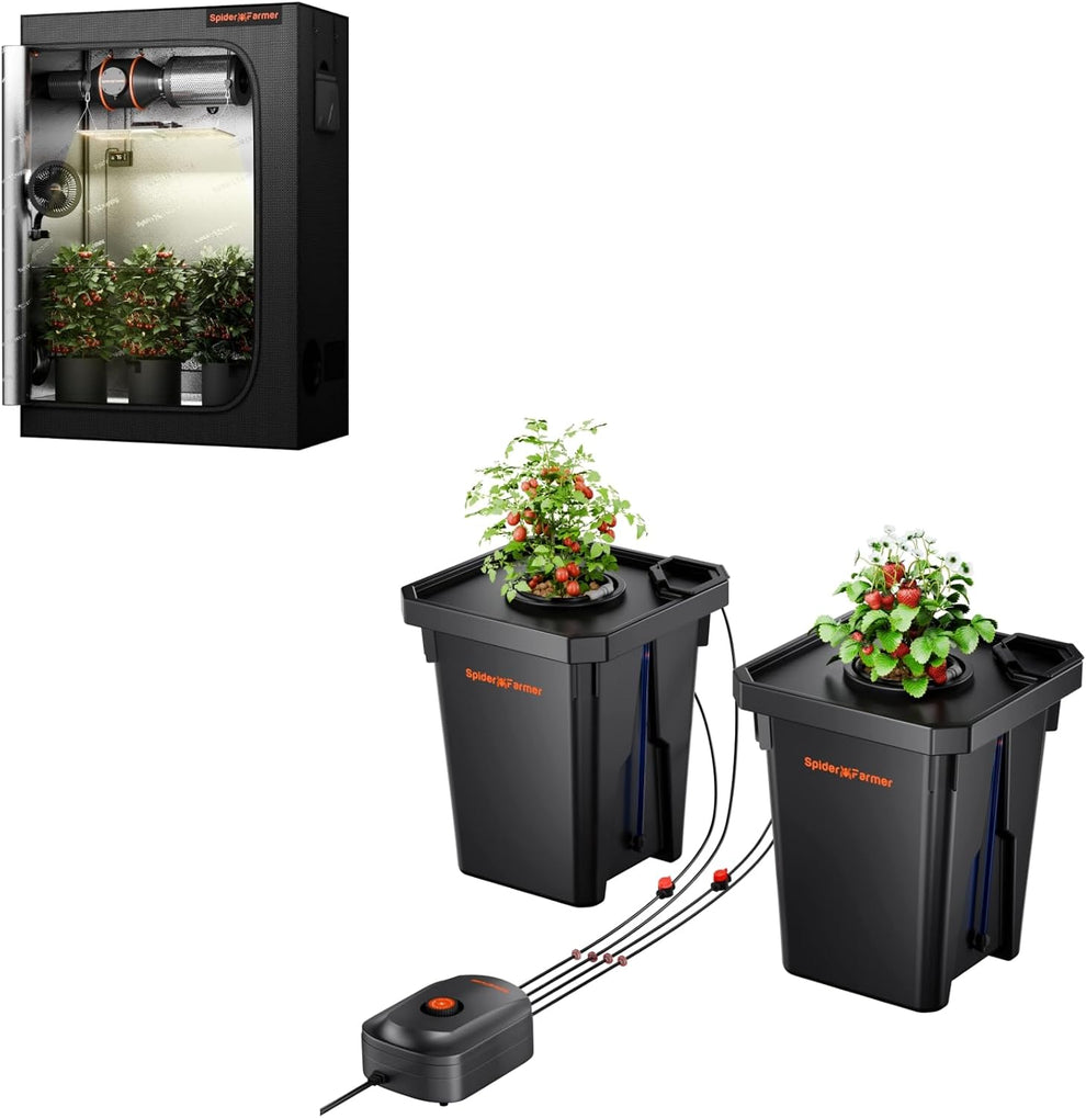 Spider Farmer Hydroponics Grow System: Complete Setup with 2 Buckets ...