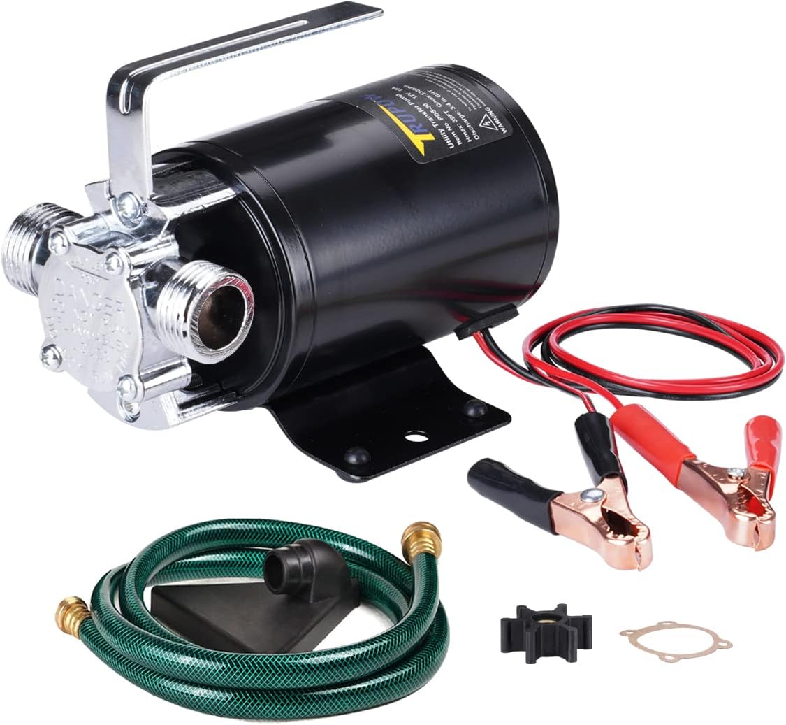 DC 12-Volt 1/10HP 330GPH Portable Electric Utility Water Pump
