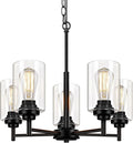 Sucolite 19.8in 5-Light Chandelier for Dining Room - Modern Farmhouse