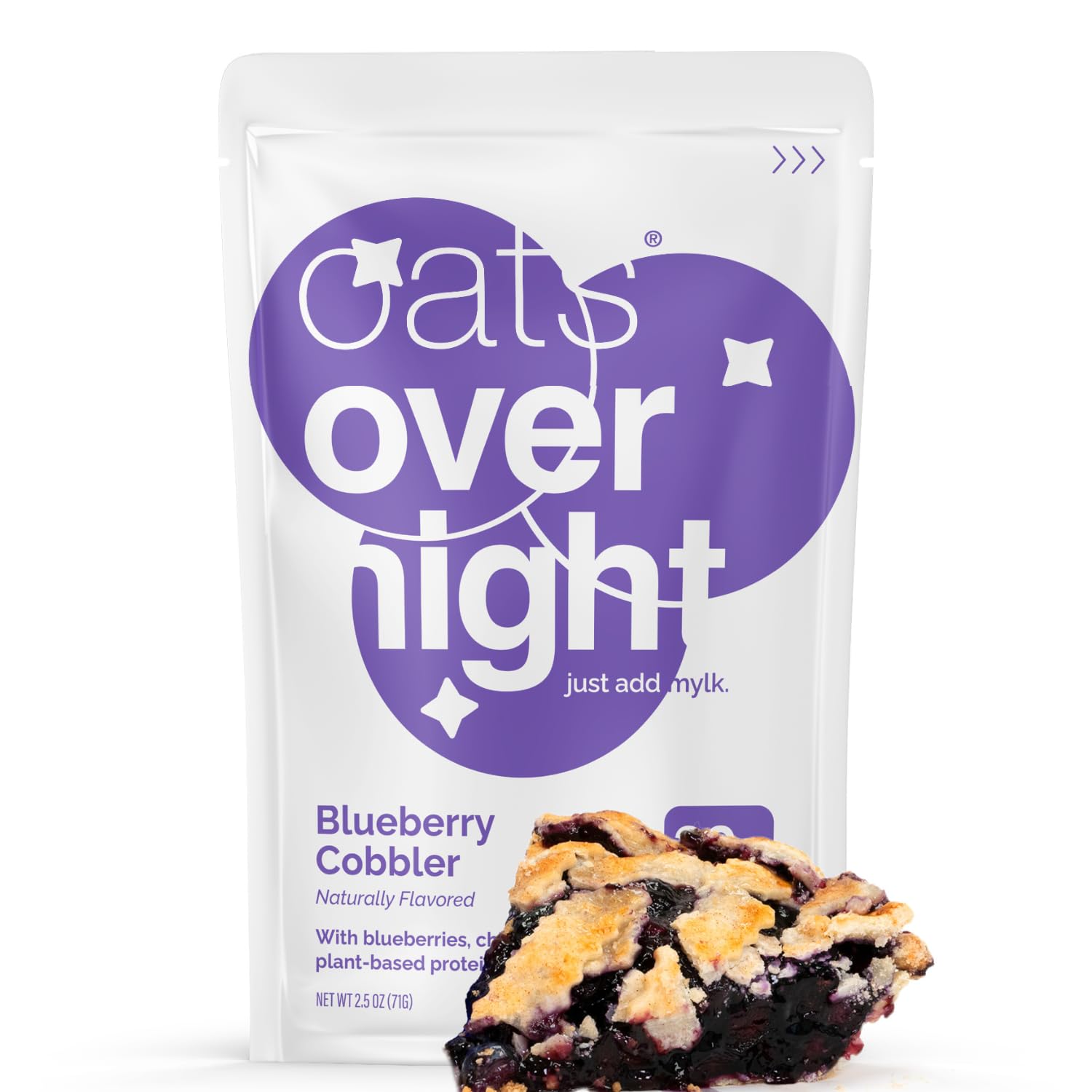 Oats Overnight Blueberry Cobbler - Vegan High Protein Shake