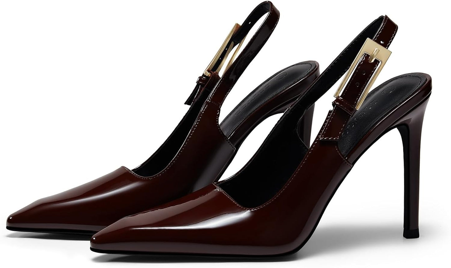 Slingback High Heels for Women - Chic Pointed Toe Stilettos