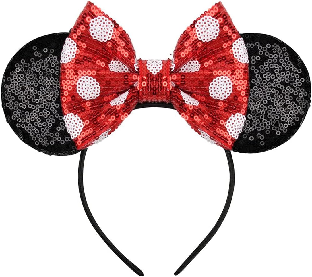 Sparkling Sequin Mouse Ears Headband for Girls