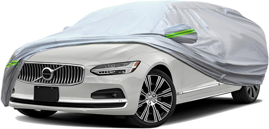 TUCAREST 6-Layers Full Car Cover for Sedan 197-208 in All Weather
