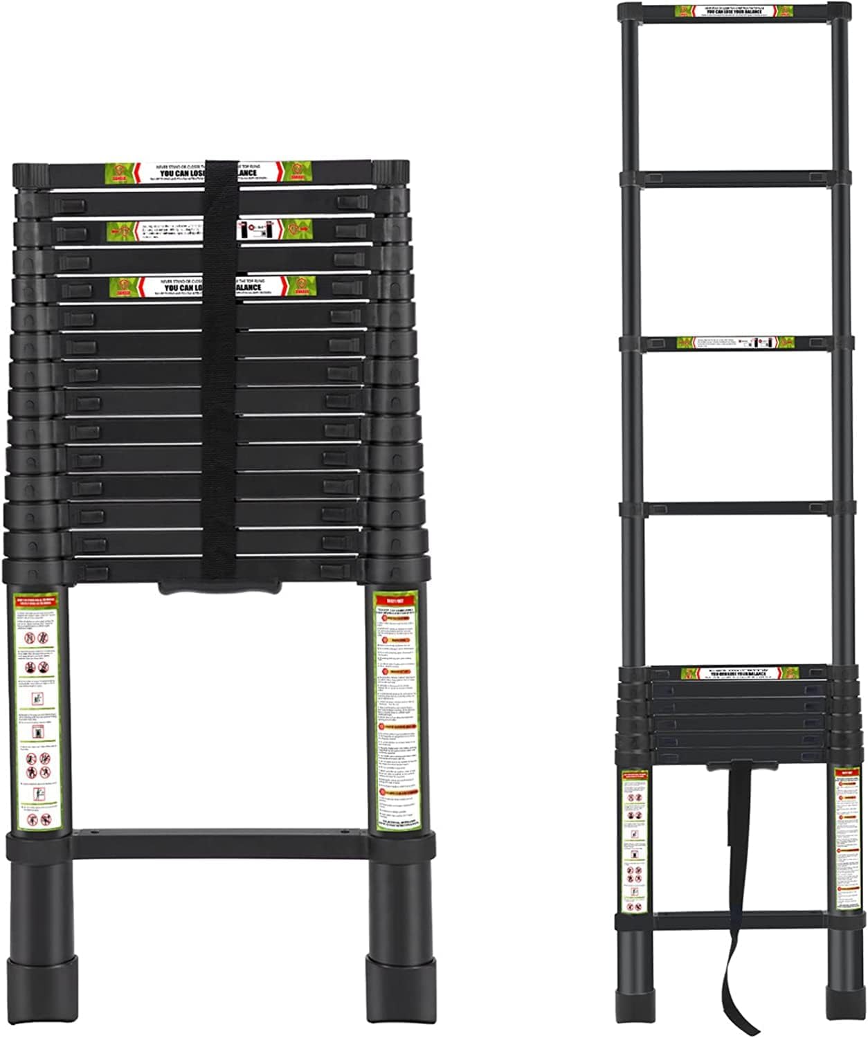 RIKADE Telescoping Ladder 20.3FT for Multi-Surface Use