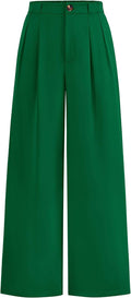 Wide Leg Dress Pants for Women High Waisted - Flattering Office Fit