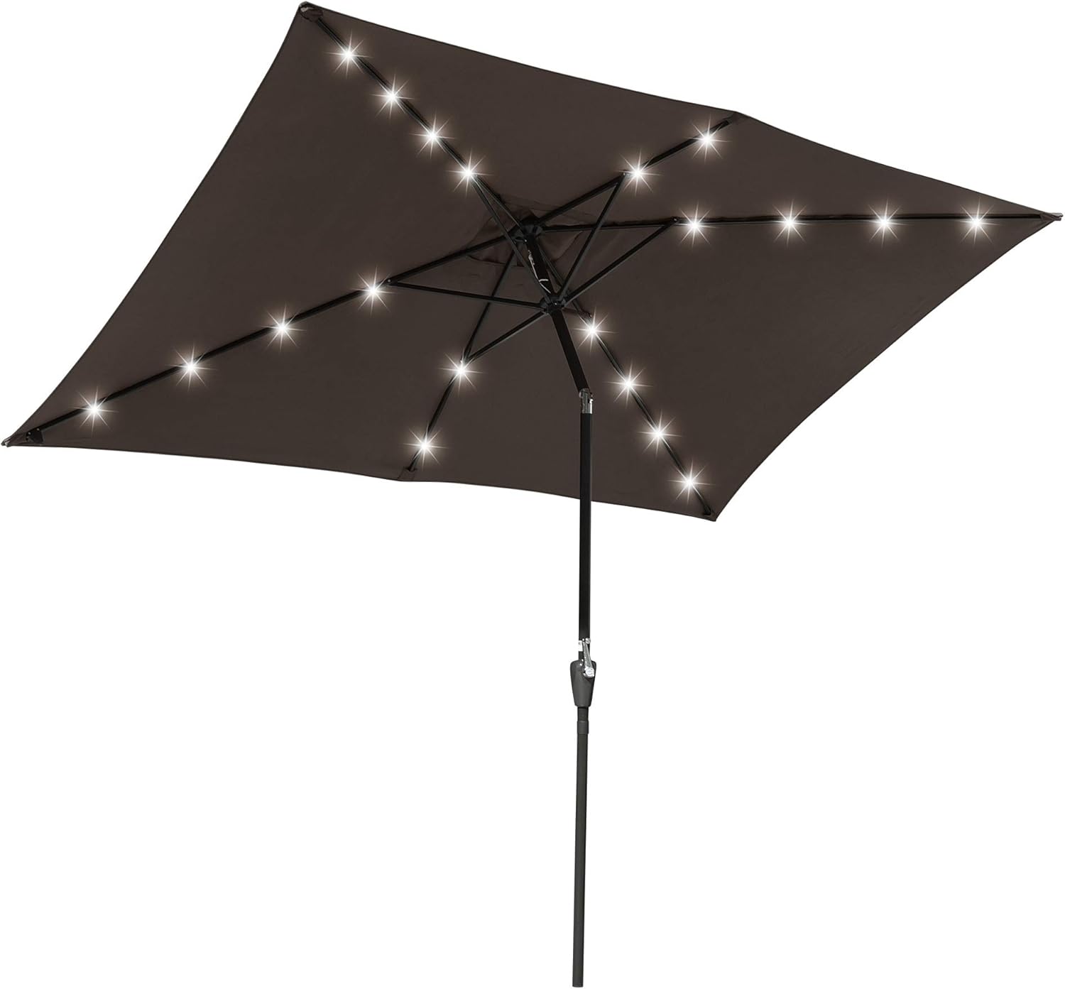 Solar Powered LED Patio Umbrella for Garden Yard Deck Use