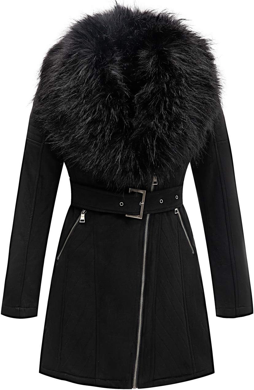 Faux Leather Trench Coat for Women - Warm and Stylish Jacket