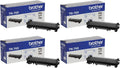 Brother High Yield Black Toner Cartridge 4-Pack - Reliable 3,000-Page