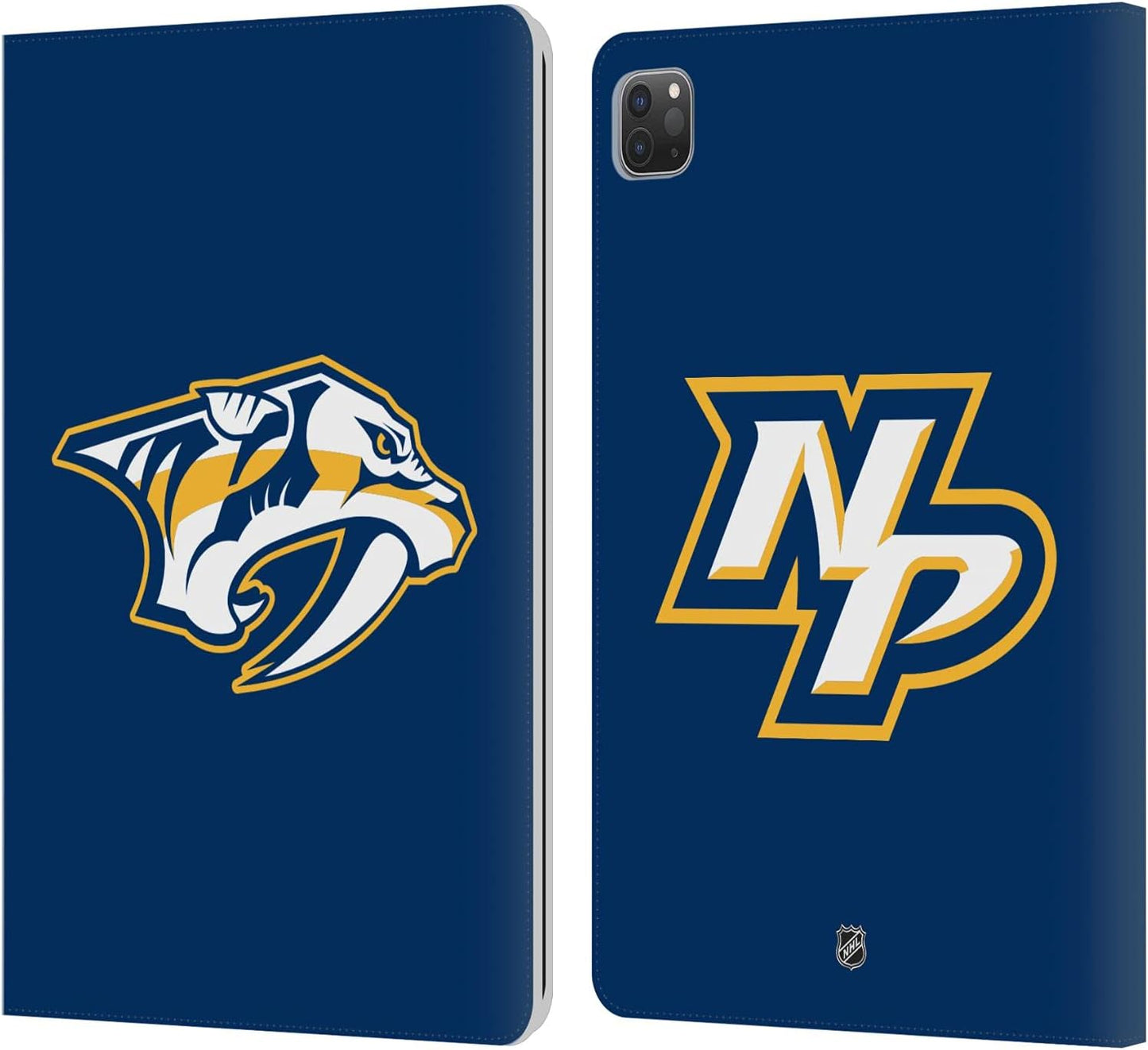 NHL Plain Nashville Predators Leather Wallet Case for iPad Pro