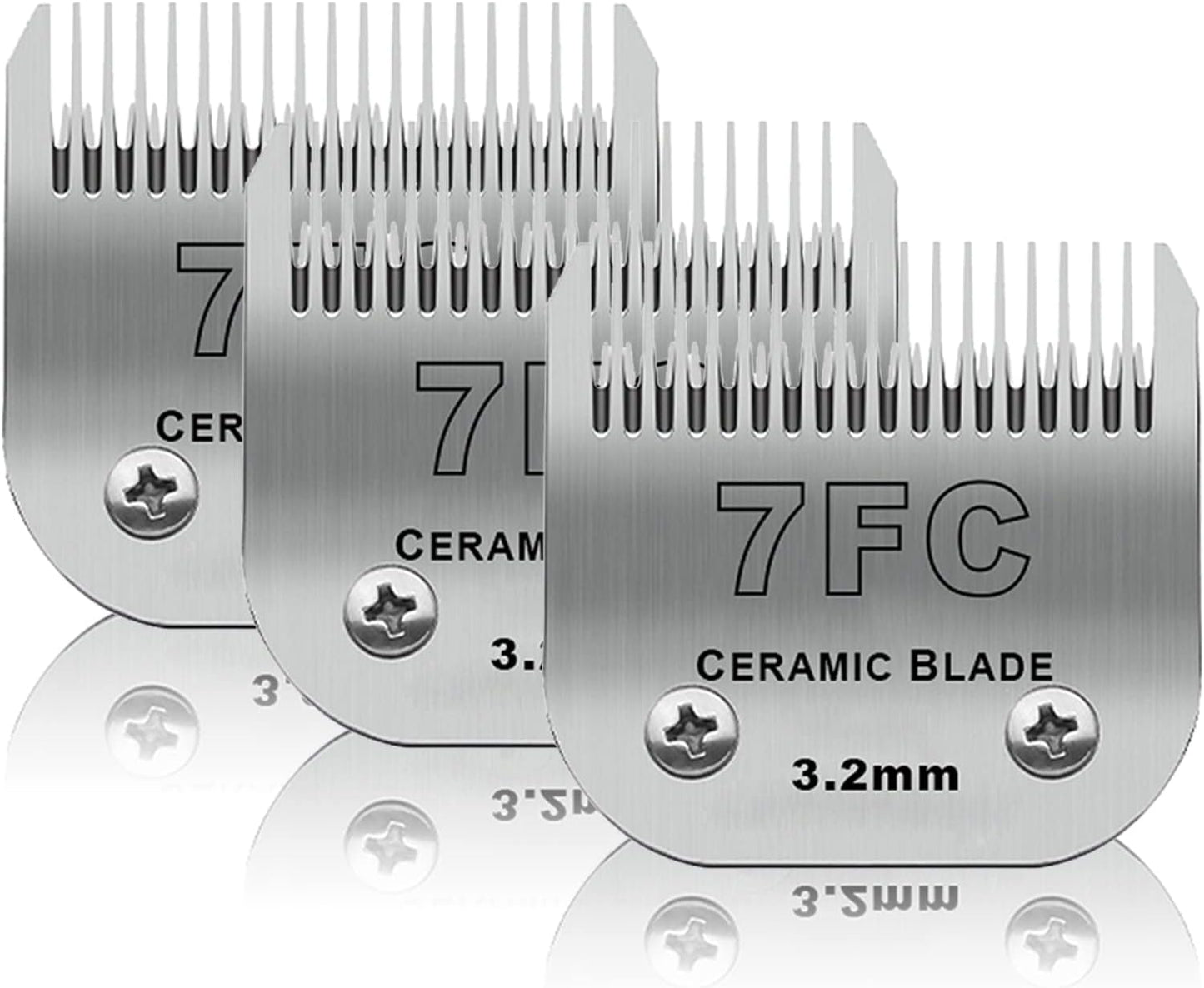 3 Pack 7FC Detachable Pet Dog Grooming Ceramic Blades for Grooming