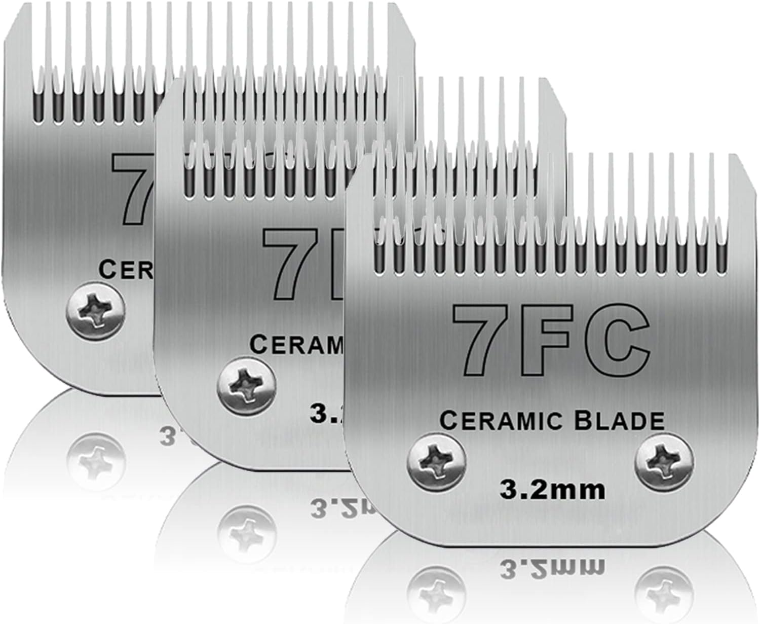3 Pack 7FC Detachable Pet Dog Grooming Ceramic Blades for Grooming