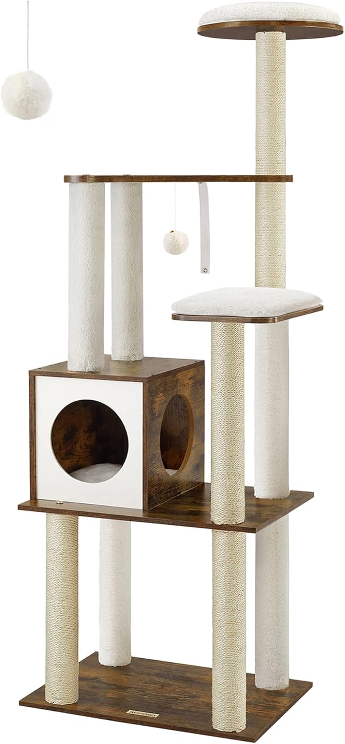 Feandrea WoodyWonders Cat Tree: 65-Inch Modern Cat Tower