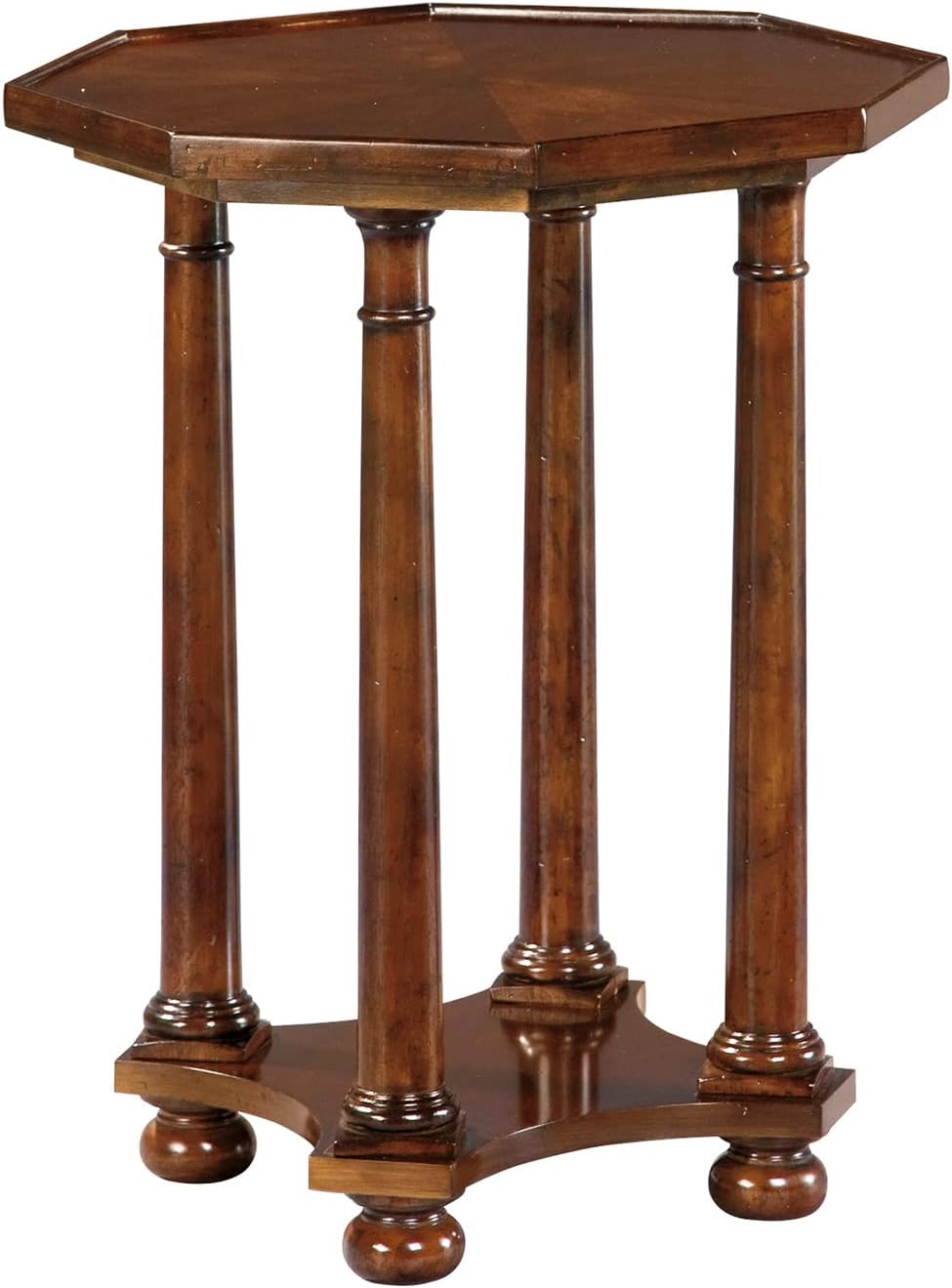 Hekman Round Side Table: Sunburst Veneer Top