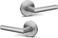 Satin Nickel Dummy Lever Door Handle Pack of 2 - Non-Turning Pull