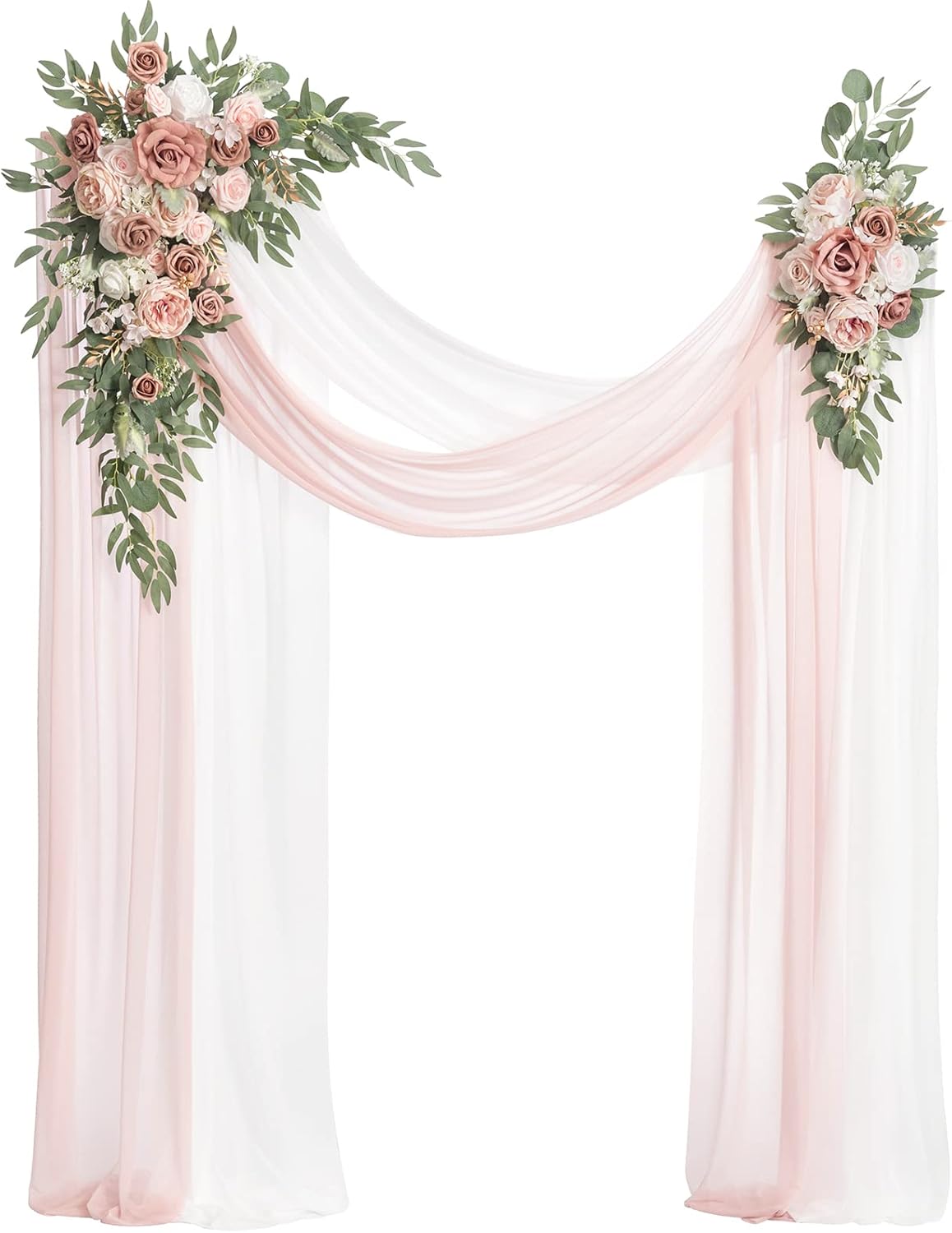Ling's Moment Pink Artificial Wedding Arch Flowers Kit Review