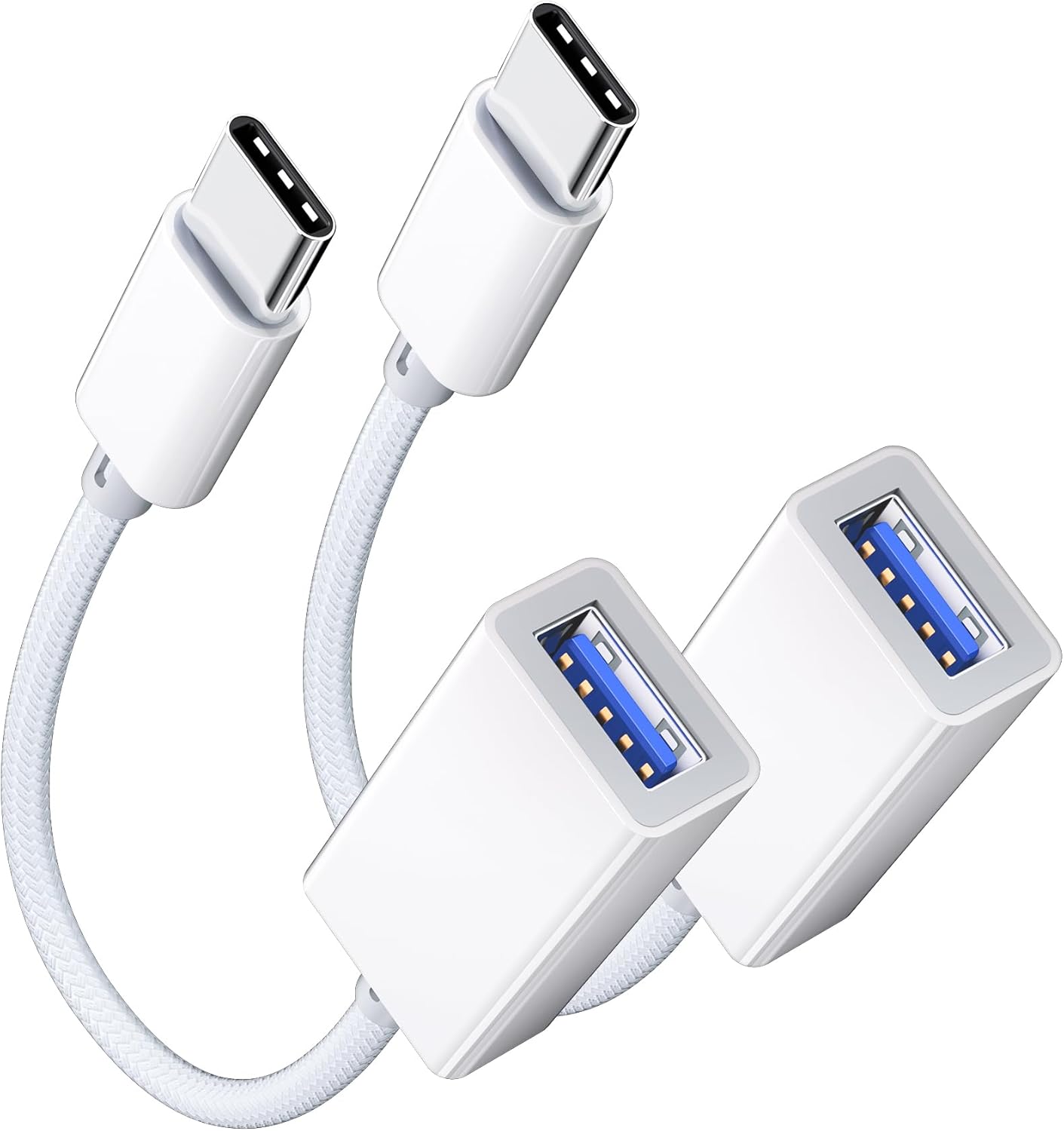 MAXAUX USB C to USB Adapter 2 Pack - Fast Data Transfer!