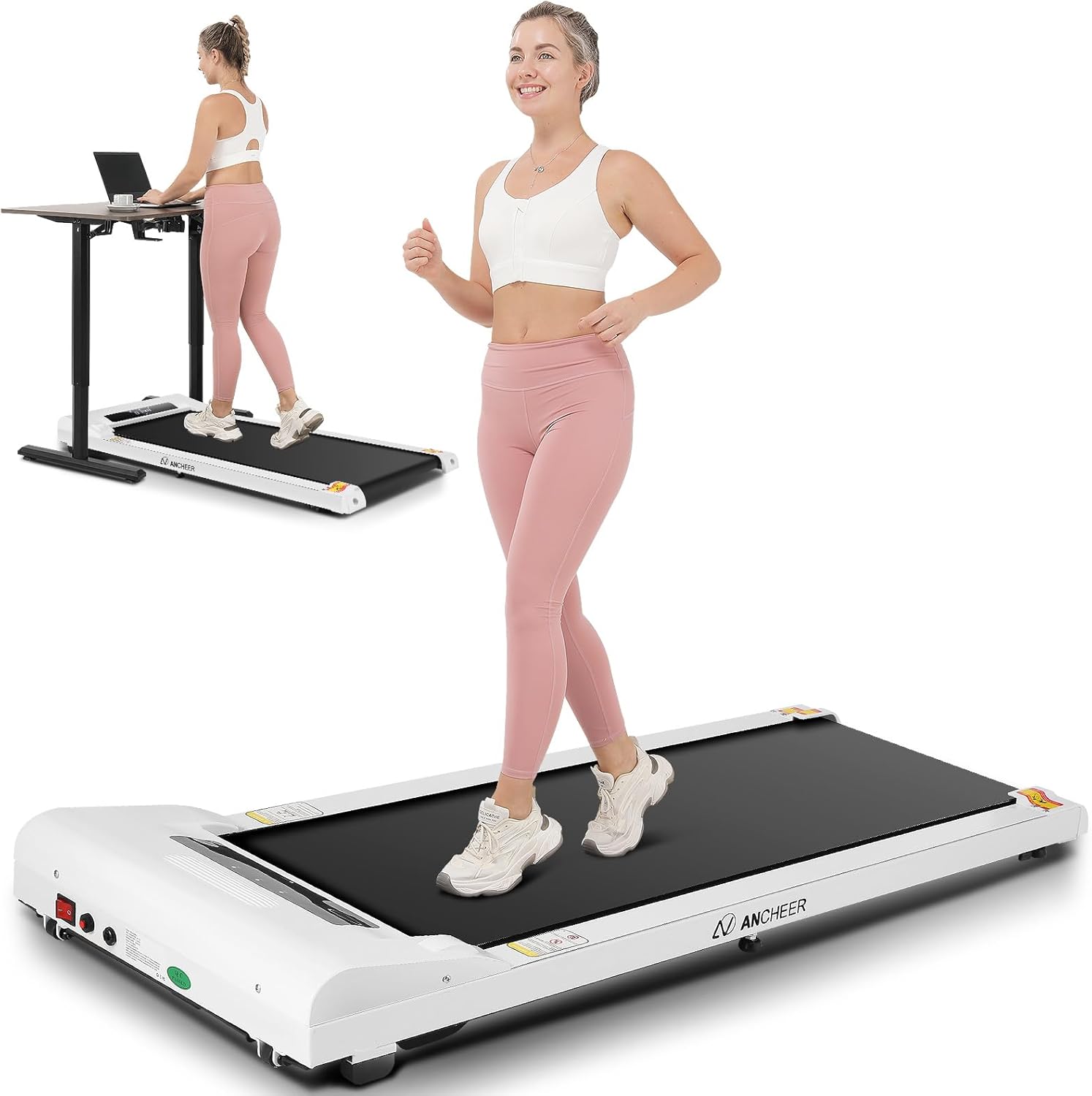 ANCHEER 2.5HP Compact Treadmill: App Control, Whisper-Quiet